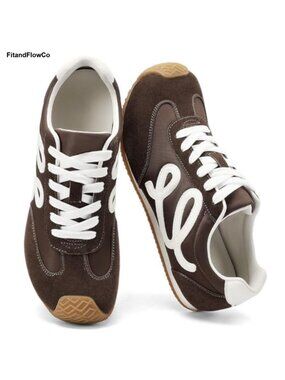 Wide Toe Box Sneakers Lightweight Non Slip Faux Leather Lace Up
